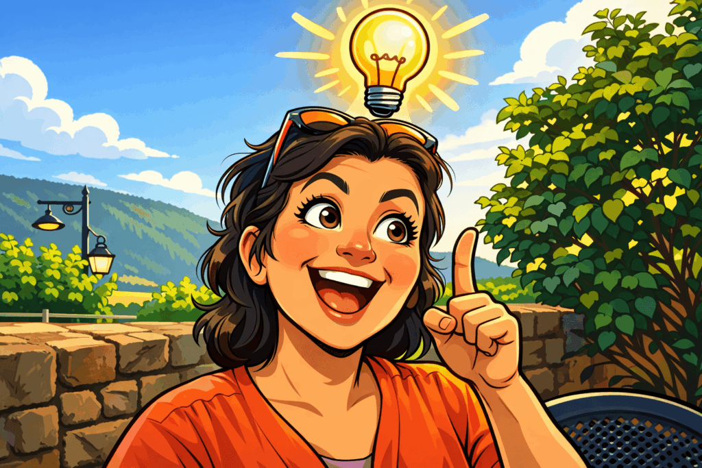 Alix ROUTIER style cartoon a une idée