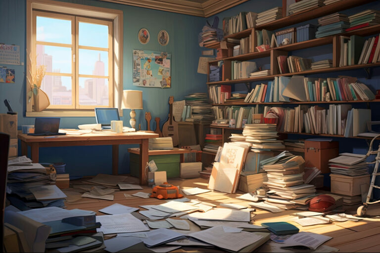 Bureau mal rangé