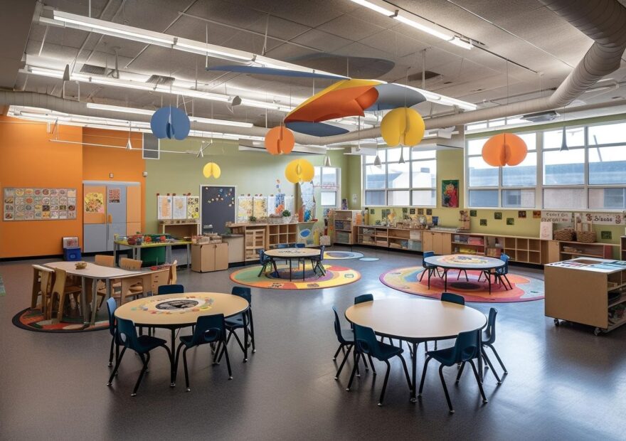 Espace garderie agencé optimisé et coloré