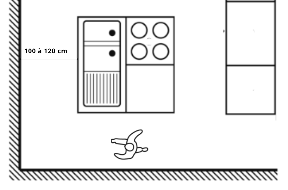 Passage îlot cuisine fonctionnelle