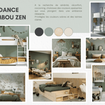 Planche tendance chambre bambou zen Planche tendance chambre bambou zen